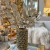 Inspire Me! Home Decor Crystal Glitter And Beaded Edge Leaf Spray