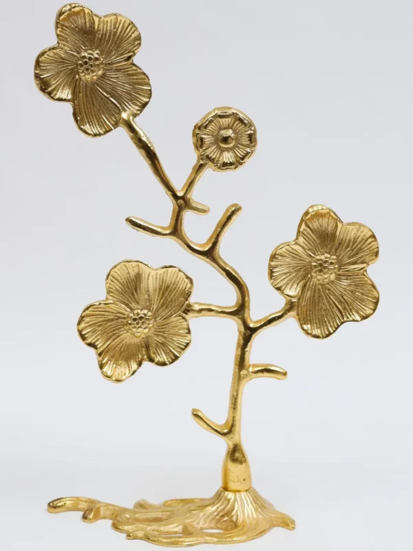 Inspire Me! Home Decor Decorative Gold Floral Branch Sculpture