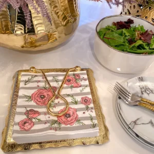 Inspire Me! Home Decor Decorative Square Lunch Napkins (9 Patterns)