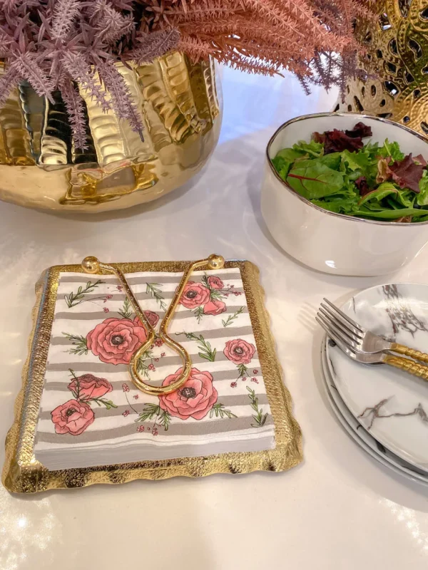 Inspire Me! Home Decor Decorative Square Lunch Napkins (9 Patterns)