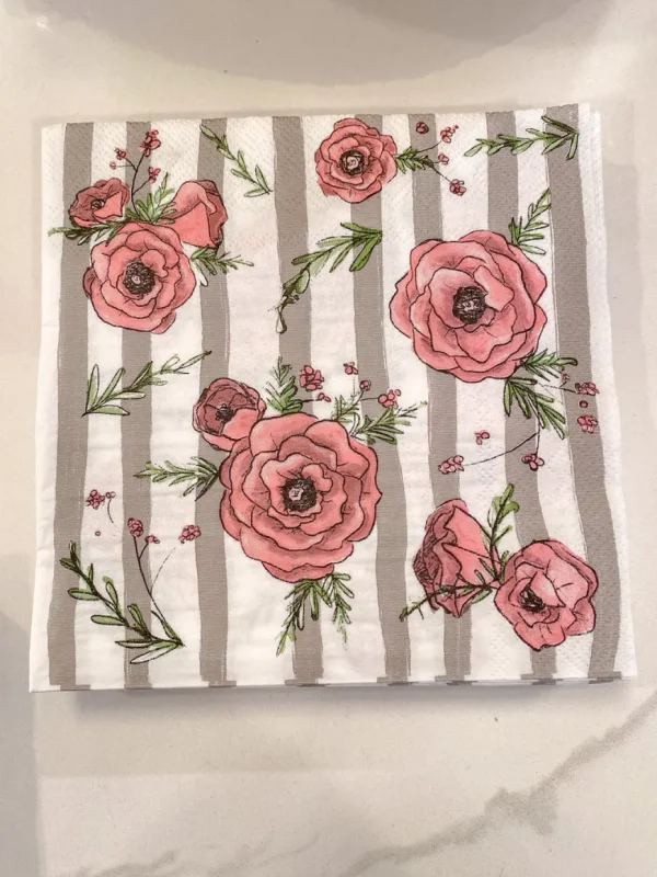 Inspire Me! Home Decor Decorative Square Lunch Napkins (9 Patterns)