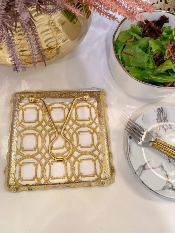 Inspire Me! Home Decor Decorative Square Lunch Napkins (9 Patterns)