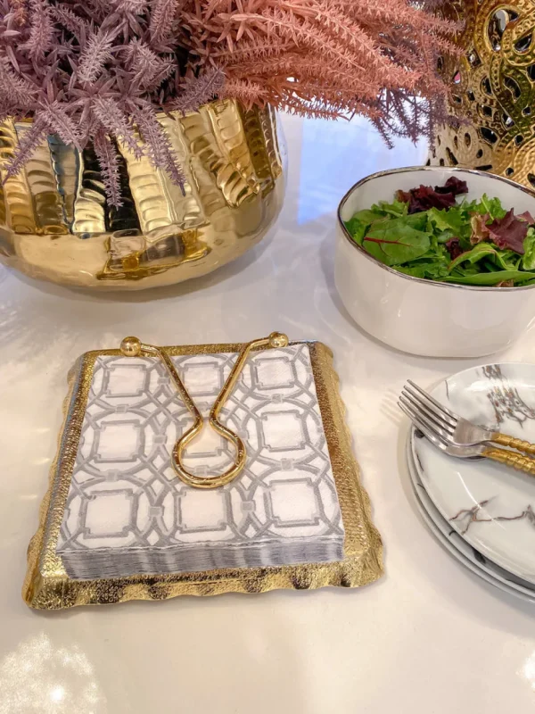 Inspire Me! Home Decor Decorative Square Lunch Napkins (9 Patterns)