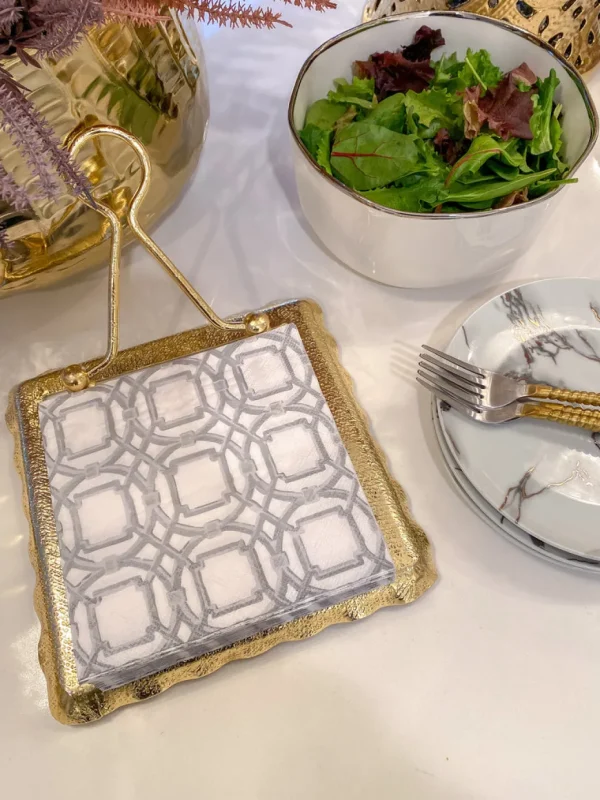 Inspire Me! Home Decor Decorative Square Lunch Napkins (9 Patterns)