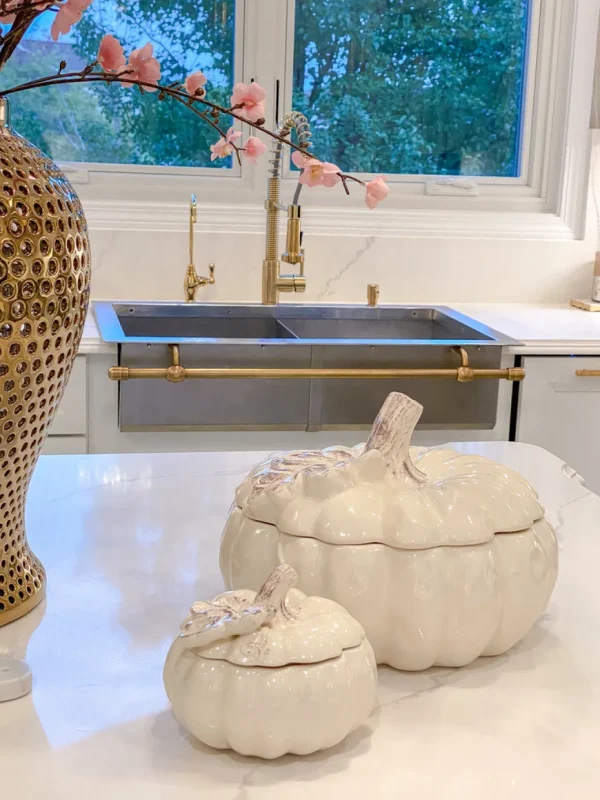 Inspire Me! Home Decor Dolomite Pumpkin Collection ( 3 Sizes And Shapes Available ) KITCHEN