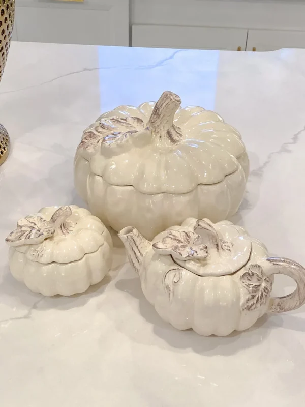 Inspire Me! Home Decor Dolomite Pumpkin Collection ( 3 Sizes And Shapes Available ) KITCHEN