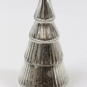 Inspire Me! Home Decor Etched Mercury Glass Tree Candle