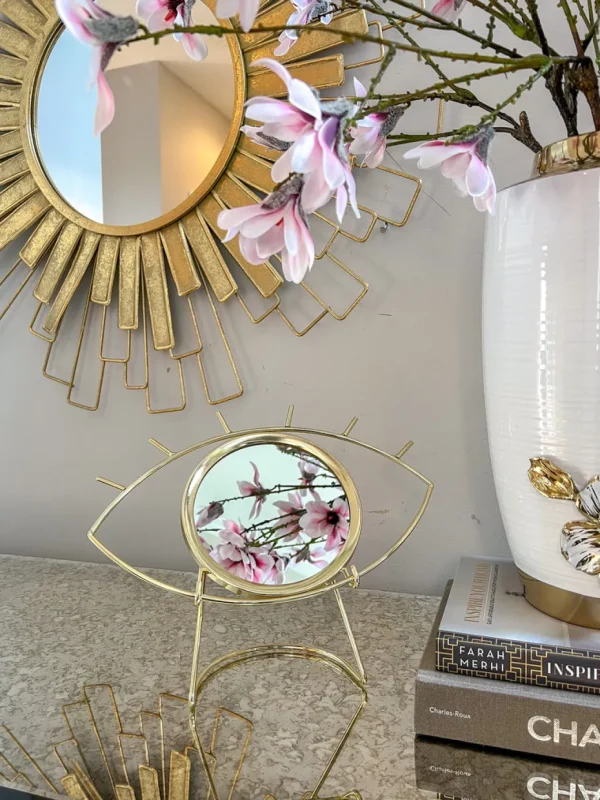 Inspire Me! Home Decor Evil Eye Table Top Mirror With Stand