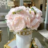 Inspire Me! Home Decor Floral Stems 12″ Soft Pink Peony Bundle