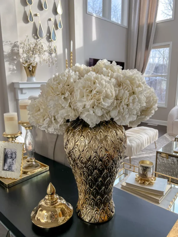 Inspire Me! Home Decor Floral Stems 26″ Ivory Hydrangea Stem