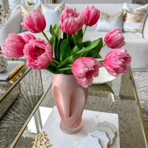 Inspire Me! Home Decor Floral Stems 24″ Real Touch Tulip Bloom Stem
