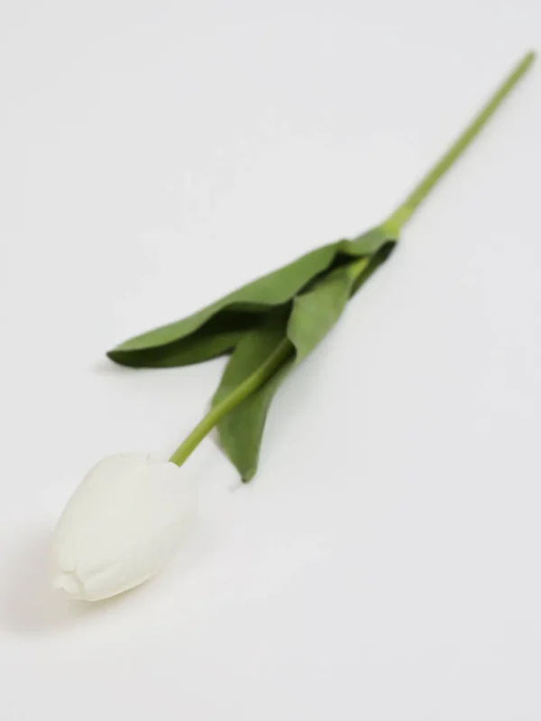 Inspire Me! Home Decor Floral Stems 27″ White Real Touch Tulip Stem