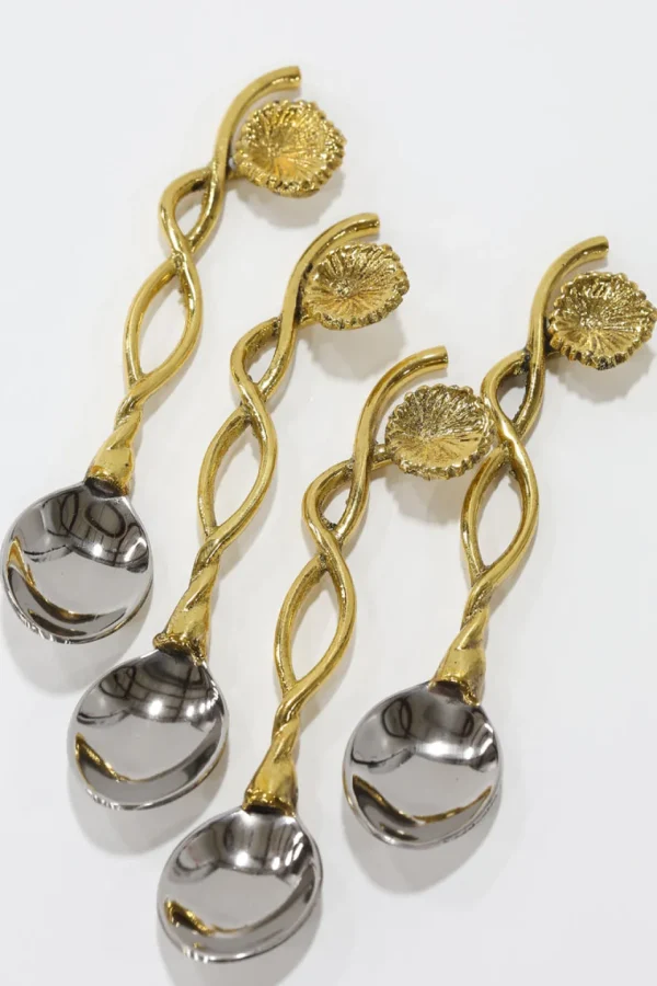 Inspire Me! Home Decor Floral Twist Tea Spoon (Set Of 4)