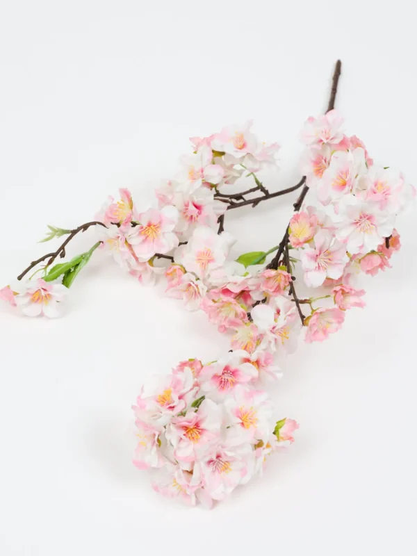 Inspire Me! Home Decor Floral Stems 18″ Pink And White Cherry Blossom Stem