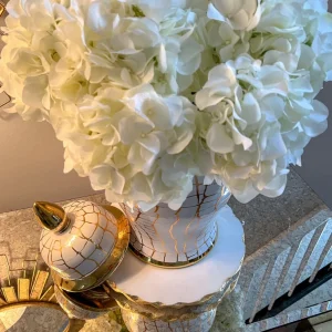 Inspire Me! Home Decor Floral Stems 18.5″ Cream Victorian Hydrangea Stem
