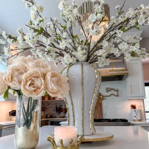 Inspire Me! Home Decor Floral Stems 36″ Cherry Blossom Stem (3 Colors)