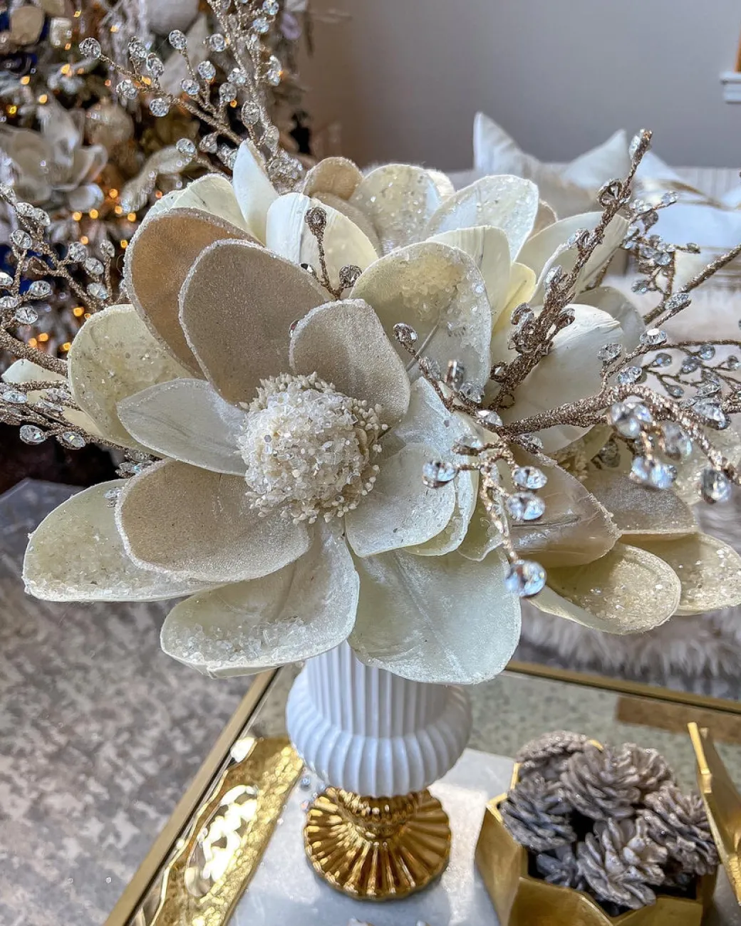 inspire_me_home_decor_flo_3-31.webp Inspire Me! Home Decor Floral Stems Large White Beaded Magnolia Stem