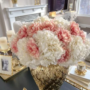 Inspire Me! Home Decor Floral Stems 26″ Ivory Hydrangea Stem