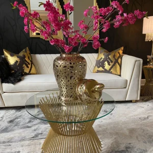 Inspire Me! Home Decor Ginger Jars Gold Beaded Ginger Jar (2 Sizes)