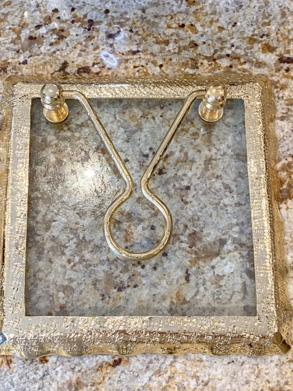 Inspire Me! Home Decor Glass And Gold Napkin Holder