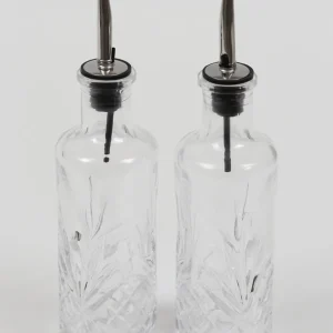 Inspire Me! Home Decor Glass Detailed Oil And Vinegar Dispensers (Set Of 2) KITCHEN