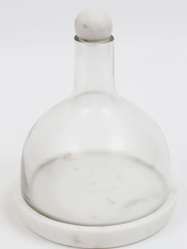 Inspire Me! Home Decor Glass Decanter With Round Marble Topper And Base