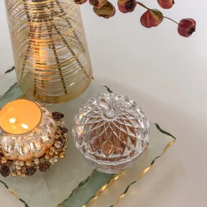 Inspire Me! Home Decor Glass Acorn Dish With Lid KITCHEN