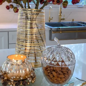 Inspire Me! Home Decor Glass Acorn Dish With Lid KITCHEN