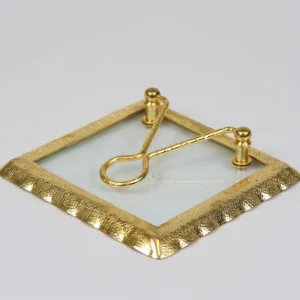 Inspire Me! Home Decor Glass And Gold Napkin Holder