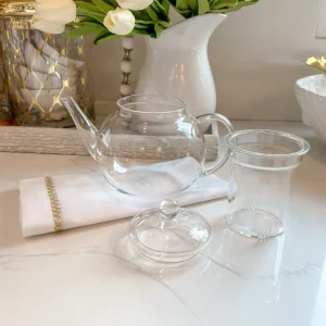 Inspire Me! Home Decor Glass Teapot With Loose Tea Infuser KITCHEN