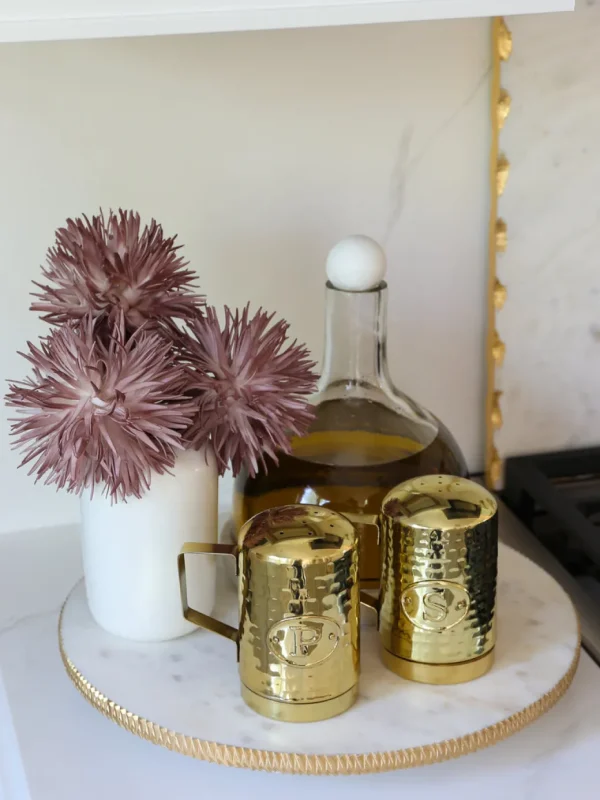 Inspire Me! Home Decor Glass Decanter With Round Marble Topper And Base