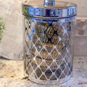 Inspire Me! Home Decor Glass Jar W/ Gold Lid (2 Sizes & 2 Colors)