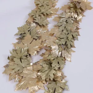 Inspire Me! Home Decor Glittered Gold Maple Leaf Garland