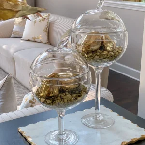 Inspire Me! Home Decor Glossy Gold Ceramic Decorative Stones (Set Of 5)