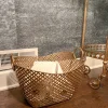 Inspire Me! Home Decor Gold Basket With Handles
