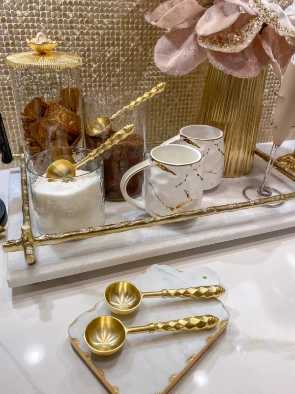 Inspire Me! Home Decor Gold Hammered Handle Spoons (Set Of 4)