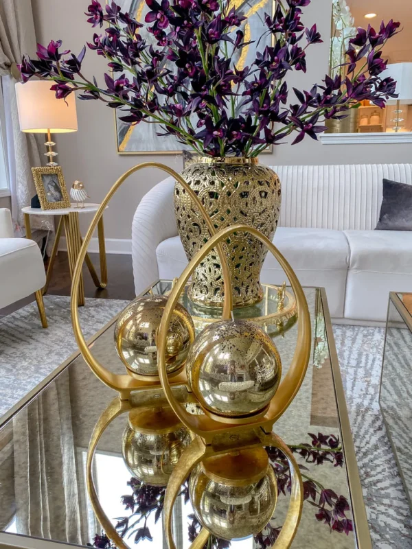 Inspire Me! Home Decor Gold Teardrop Candle Holders (2 Sizes)