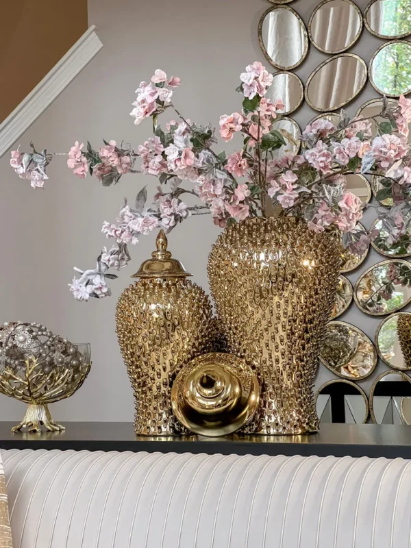 Inspire Me! Home Decor Gold Studded Ginger Jar (3 Sizes)