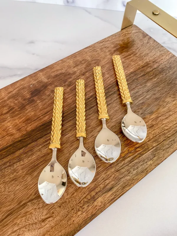 Inspire Me! Home Decor Gold Herringbone Tea Spoon