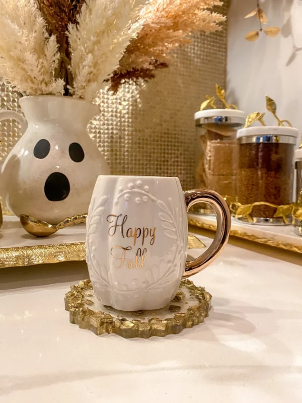 Inspire Me! Home Decor Gold Happy Fall Mug