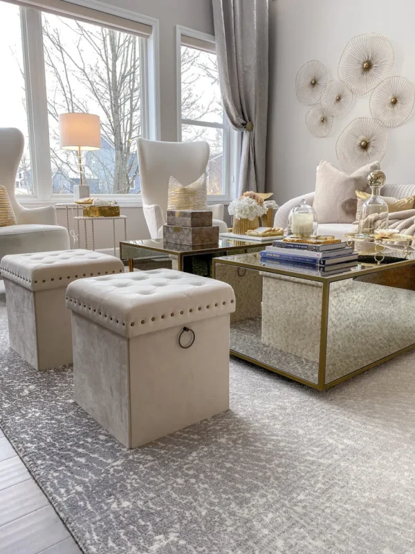 Inspire Me! Home Decor Gold Anastasia Storage Ottoman (4 Colors)