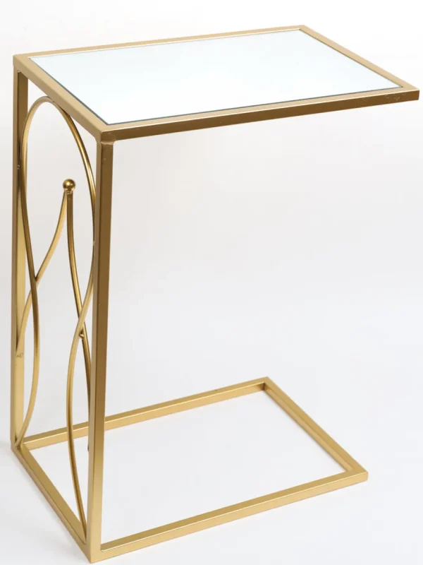 Inspire Me! Home Decor Gold Mirror Top C Table