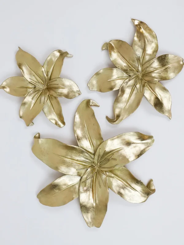 Inspire Me! Home Decor Gold Flower Wall Art