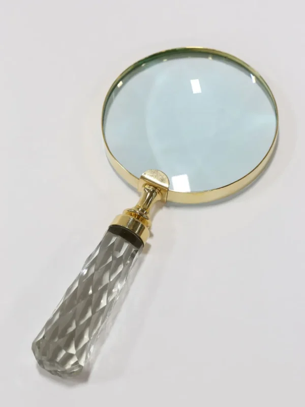 Inspire Me! Home Decor Gold Magnifying Glass W/ Textured Glass Handle