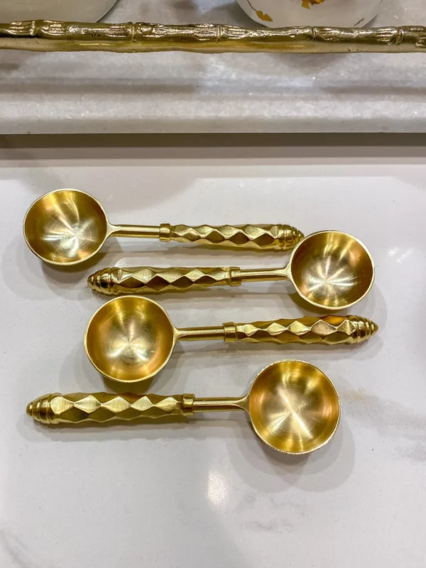 Inspire Me! Home Decor Gold Hammered Handle Spoons (Set Of 4)