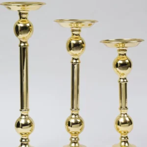 Inspire Me! Home Decor Gold Bead Detailed Candleholder (3 Sizes)