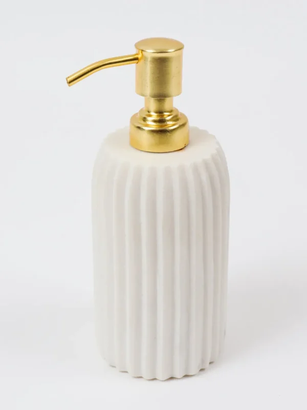 Inspire Me! Home Decor Gold Marble Soap Dispenser