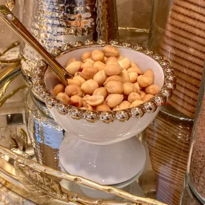 Inspire Me! Home Decor Gold Beaded Snack Bowl W/ Spoon