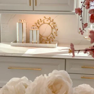 Inspire Me! Home Decor Gold And White Jar With Lid (2 Sizes)