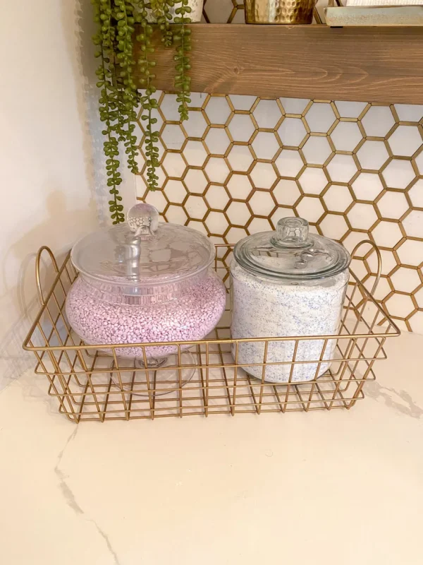 Inspire Me! Home Decor Gold Rectangular Wired Basket (3 Sizes)